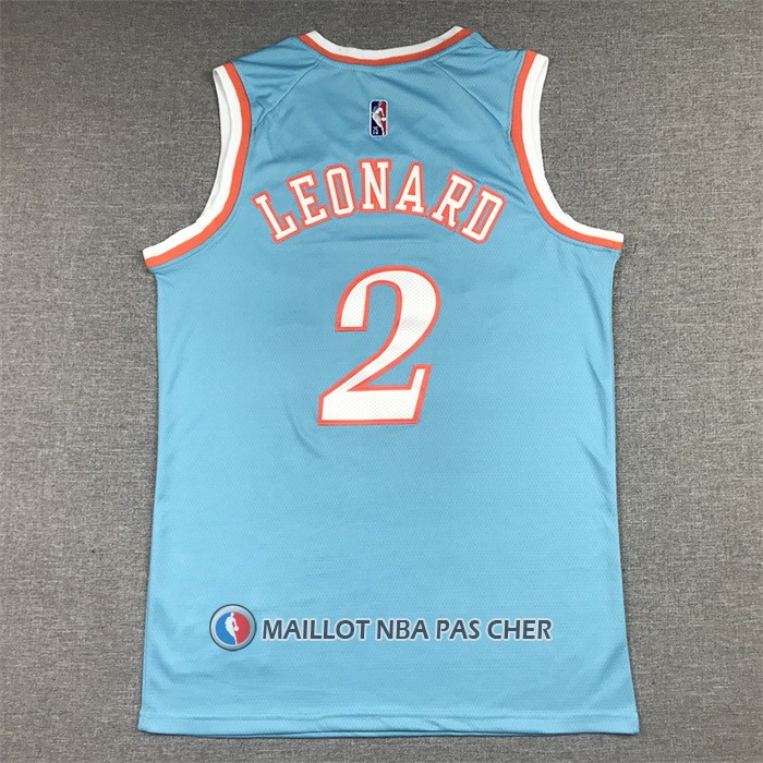 Maillot Los Angeles Clippers Kawhi Leonard NO 2 Ville 2021-22 Bleu